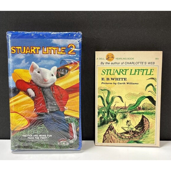 Stuart Little 2 Sealed VHS Tape and 1971 Book EB White Great Condition for Age - Picture 1 of 11